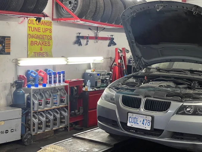 Auto repair shop interior